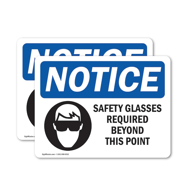 Signmission 7 in Height, 10 in Width, Vinyl Decal, Rectangle OS-2PACK-NS-D-710-L-18174 - main